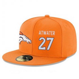 Wholesale Cheap Denver Broncos #27 Steve Atwater Snapback Cap NFL Player Orange with White Number Stitched Hat