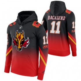 Wholesale Cheap Calgary Flames #11 Mikael Backlund Adidas Reverse Retro Pullover Hoodie Black