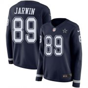 Wholesale Cheap Nike Cowboys #89 Blake Jarwin Navy Blue Team Color Women's Stitched NFL Limited Therma Long Sleeve Jersey