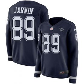 Wholesale Cheap Nike Cowboys #89 Blake Jarwin Navy Blue Team Color Women\'s Stitched NFL Limited Therma Long Sleeve Jersey