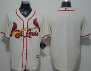 Wholesale Cheap Cardinals Blank Cream New Cool Base Stitched MLB Jersey