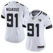 Wholesale Cheap Nike Jaguars #91 Yannick Ngakoue White Women's Stitched NFL Vapor Untouchable Limited Jersey