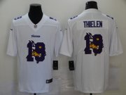 Wholesale Cheap Men's Minnesota Vikings #19 Adam Thielen White 2020 Shadow Logo Vapor Untouchable Stitched NFL Nike Limited Jersey