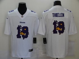 Wholesale Cheap Men\'s Minnesota Vikings #19 Adam Thielen White 2020 Shadow Logo Vapor Untouchable Stitched NFL Nike Limited Jersey