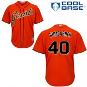 Wholesale Cheap Giants #40 Madison Bumgarner Orange Alternate Stitched Youth MLB Jersey