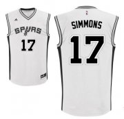 Wholesale Cheap Men's San Antonio Spurs #17 Jonathon Simmons White Stitched NBA Adidas Revolution 30 Swingman Jersey
