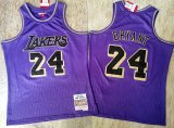 Wholesale Cheap Men's Los Angeles Lakers #24 Kobe Bryant Purple 2007-08 Hardwood Classics Soul AU Throwback Jersey