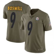 Wholesale Cheap Nike Steelers #9 Chris Boswell Olive Men's Stitched NFL Limited 2017 Salute To Service Jersey