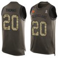 Wholesale Cheap Nike Browns #20 Tavierre Thomas Green Men's Stitched NFL Limited Salute To Service Tank Top Jersey