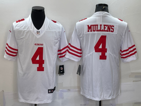 Wholesale Cheap Men\'s San Francisco 49ers #4 Nick Mullens 2022 New White Vapor Untouchable Stitched Jersey