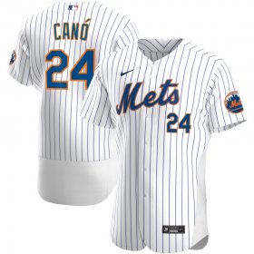 Wholesale Cheap New York Mets #24 Robinson Cano Men\'s Nike White Home 2020 Authentic Player MLB Jersey