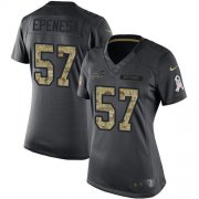 Wholesale Cheap Nike Bills #57 A.J. Epenesas Black Women's Stitched NFL Limited 2016 Salute to Service Jersey