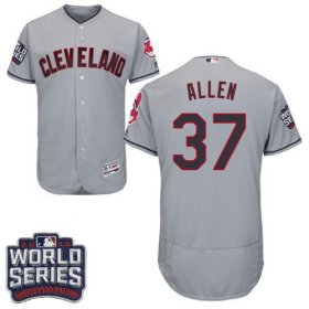 Wholesale Cheap Indians #37 Cody Allen Grey Flexbase Authentic Collection 2016 World Series Bound Stitched MLB Jersey