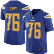 Wholesale Cheap Nike Chargers #76 Russell Okung Electric Blue Youth Stitched NFL Limited Rush Jersey