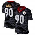 Cheap Pittsburgh Steelers #90 T.J. Watt Men's Nike 2020 Black CAMO Vapor Untouchable Limited Stitched NFL Jersey