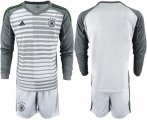 Wholesale Cheap Germany Blank Grey Goalkeeper Long Sleeves Soccer Country Jersey