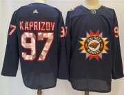 Wholesale Cheap Men's Minnesota Wild #97 Kirill Kaprizov 2022 Navy Native American Heritage Day Stitched Jersey