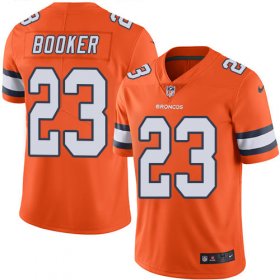 Wholesale Cheap Nike Broncos #23 Devontae Booker Orange Men\'s Stitched NFL Limited Rush Jersey