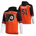 Wholesale Cheap Philadelphia Flyers #51 Derrick Pouliot Adidas Reverse Retro Pullover Hoodie Orange