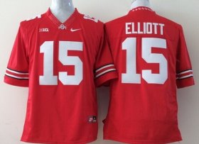 Wholesale Cheap Ohio State Buckeyes #15 Ezekiel Elliott 2014 Red Limited Jersey