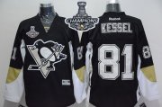 Wholesale Cheap Penguins #81 Phil Kessel Black Home 2017 Stanley Cup Finals Champions Stitched NHL Jersey