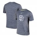Wholesale Cheap Nike San Diego Padres Gray Black Striped Logo Performance T-Shirt