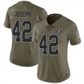 Wholesale Cheap Nike Raiders #42 Karl Joseph Olive Women's Stitched NFL Limited 2017 Salute to Service Jersey