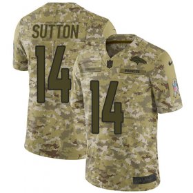 Wholesale Cheap Nike Broncos #14 Courtland Sutton Camo Men\'s Stitched NFL Limited 2018 Salute To Service Jersey