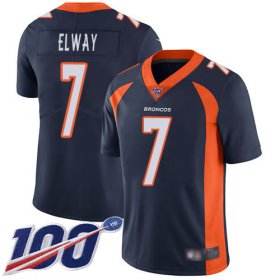 Wholesale Cheap Nike Broncos #7 John Elway Navy Blue Alternate Men\'s Stitched NFL 100th Season Vapor Limited Jersey