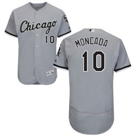 Wholesale Cheap White Sox #10 Yoan Moncada Grey Flexbase Authentic Collection Stitched MLB Jersey