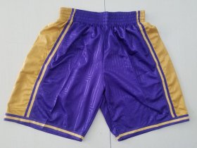 Wholesale Cheap Men\'s Los Angeles Lakers 2018-19 Purple Hardwood Classics Soul Swingman Throwback Shorts