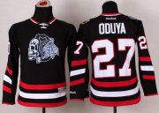 Wholesale Cheap Blackhawks #27 Johnny Oduya Black(White Skull) 2014 Stadium Series Stitched Youth NHL Jersey