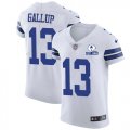 Wholesale Cheap Nike Cowboys #13 Michael Gallup White Men's Stitched With Established In 1960 Patch NFL New Elite Jersey
