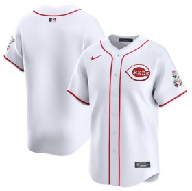 Cheap Men\'s Cincinnati Reds Blank White Home Limited Baseball Stitched Jersey