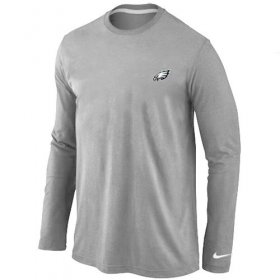 Wholesale Cheap Nike Philadelphia Eagles Sideline Legend Authentic Logo Long Sleeve T-Shirt Grey