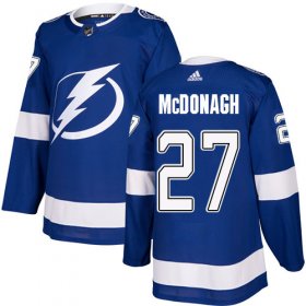 Wholesale Cheap Adidas Lightning #27 Ryan McDonagh Blue Home Authentic Stitched Youth NHL Jersey