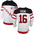 Wholesale Cheap Olympic CA. #16 Jonathan Toews White 100th Anniversary Stitched NHL Jersey