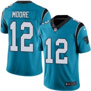 Wholesale Cheap Nike Panthers #12 DJ Moore Blue Alternate Men's Stitched NFL Vapor Untouchable Limited Jersey