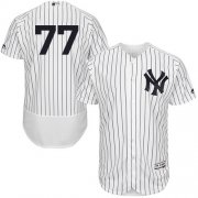 Wholesale Cheap Yankees #77 Clint Frazier White Strip Flexbase Authentic Collection Stitched MLB Jersey