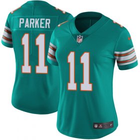 Wholesale Cheap Nike Dolphins #11 DeVante Parker Aqua Green Alternate Women\'s Stitched NFL Vapor Untouchable Limited Jersey