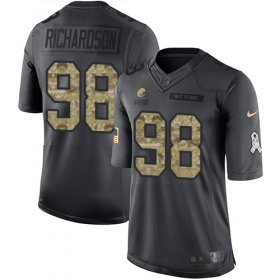 Wholesale Cheap Nike Browns #98 Sheldon Richardson Black Men\'s Stitched NFL Limited 2016 Salute to Service Jersey