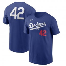Wholesale Cheap Los Angeles Dodgers Nike Jackie Robinson Day Team 42 T-Shirt Royal