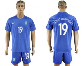 Wholesale Cheap Greece #19 Papastathopoulos Away Soccer Country Jersey