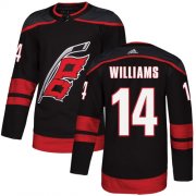 Wholesale Cheap Adidas Hurricanes #14 Justin Williams Black Alternate Authentic Stitched NHL Jersey