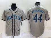 Wholesale Men's Seattle Mariners #44 Julio Rodriguez Grey Stitched MLB Cool Base Nike Jersey