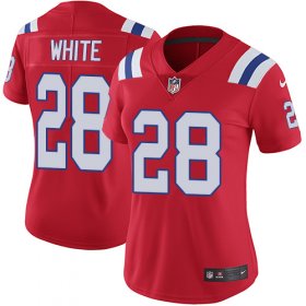 Wholesale Cheap Nike Patriots #28 James White Red Alternate Women\'s Stitched NFL Vapor Untouchable Limited Jersey
