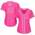 Wholesale Cheap Diamondbacks #38 Robbie Ray Pink Fashion Women's Stitched MLB Jersey