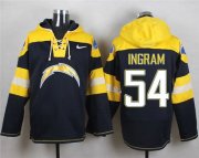 Wholesale Cheap Nike Chargers #54 Melvin Ingram Navy Blue Player Pullover NFL Hoodie