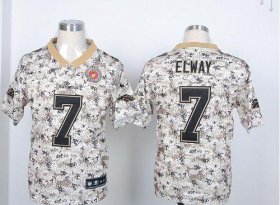 Wholesale Cheap Nike Broncos #7 John Elway Camo USMC Men\'s Stitched NFL Elite Jersey