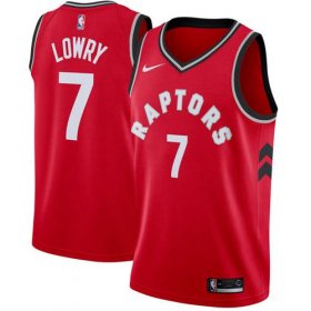 Wholesale Cheap Raptors #7 Kyle Lowry Red Basketball Swingman Icon Edition Jersey